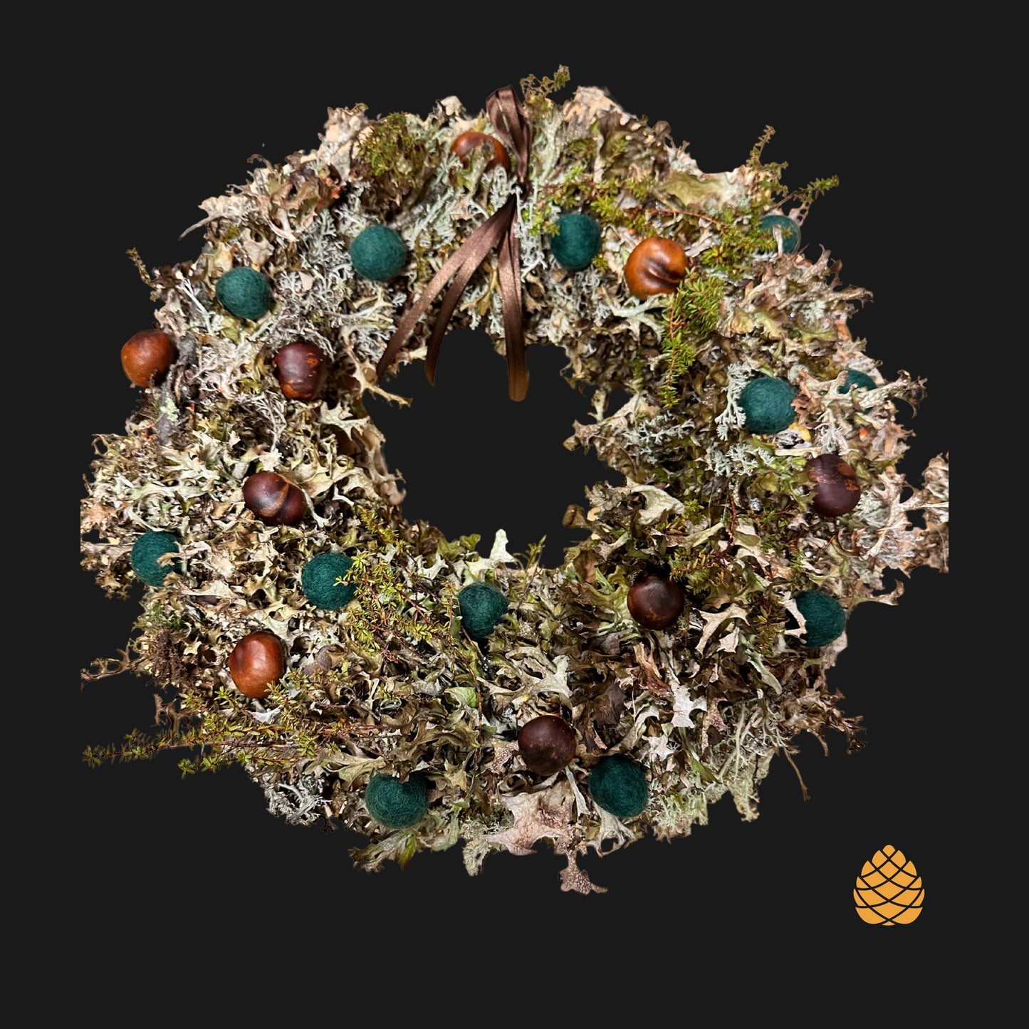 1. Krans i brunt og grønt