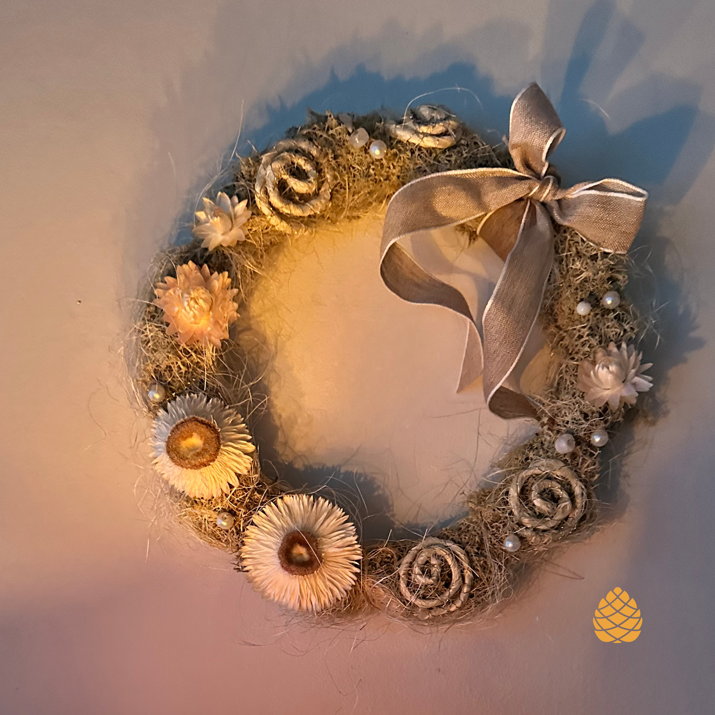 Lys drøm krans i stemningsskapende lys