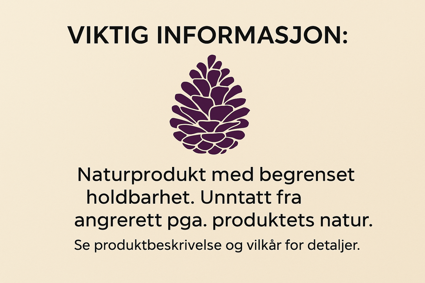 Naturprodukt og holdbarhet