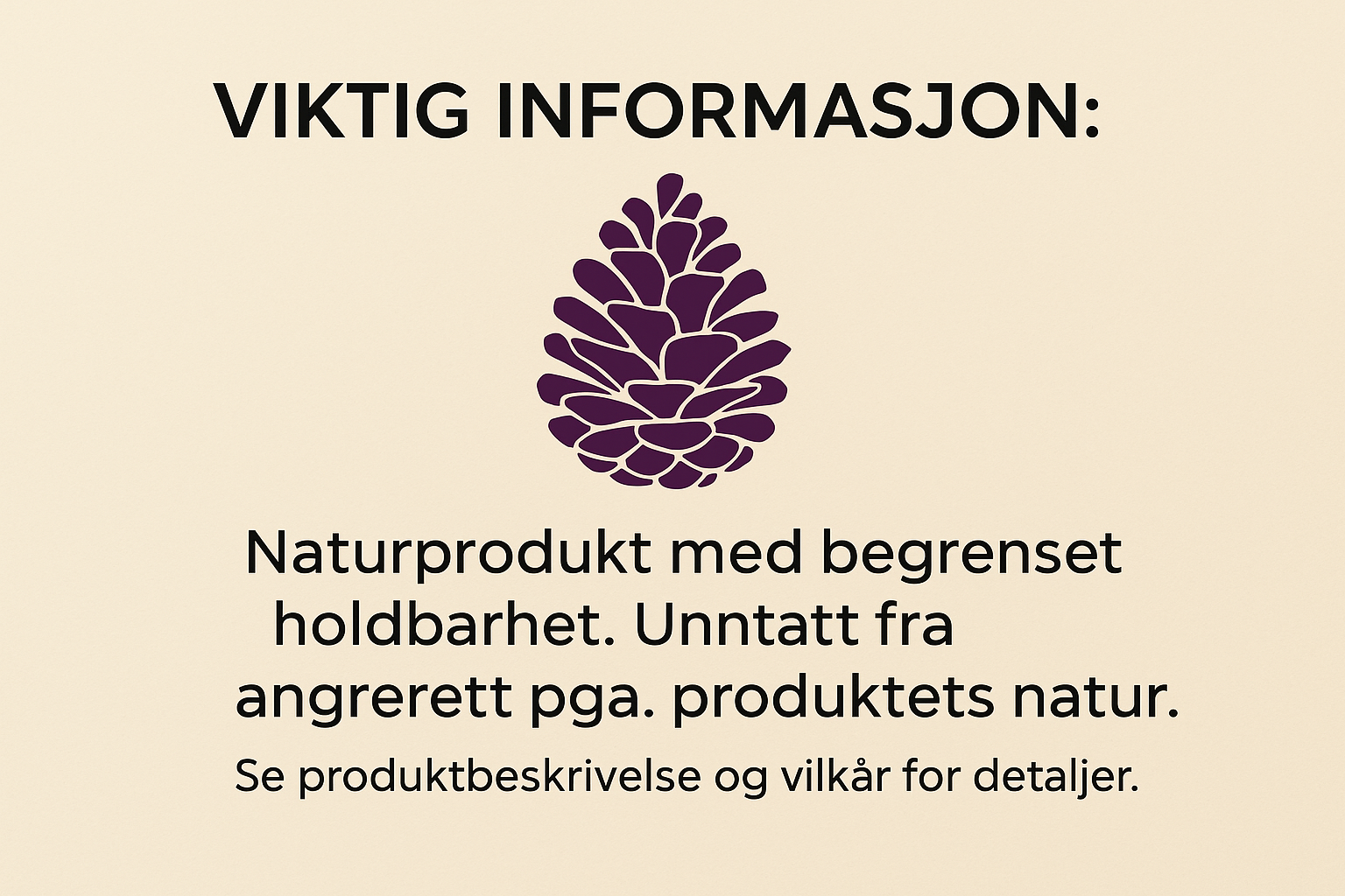Naturprodukt og holdbarhet