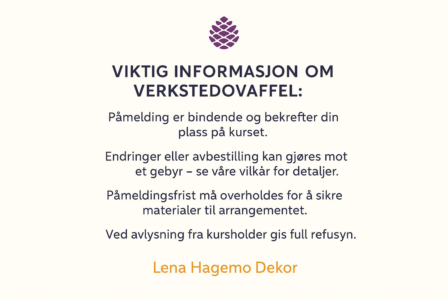 Workshop information card in portrait format with Montserrat font