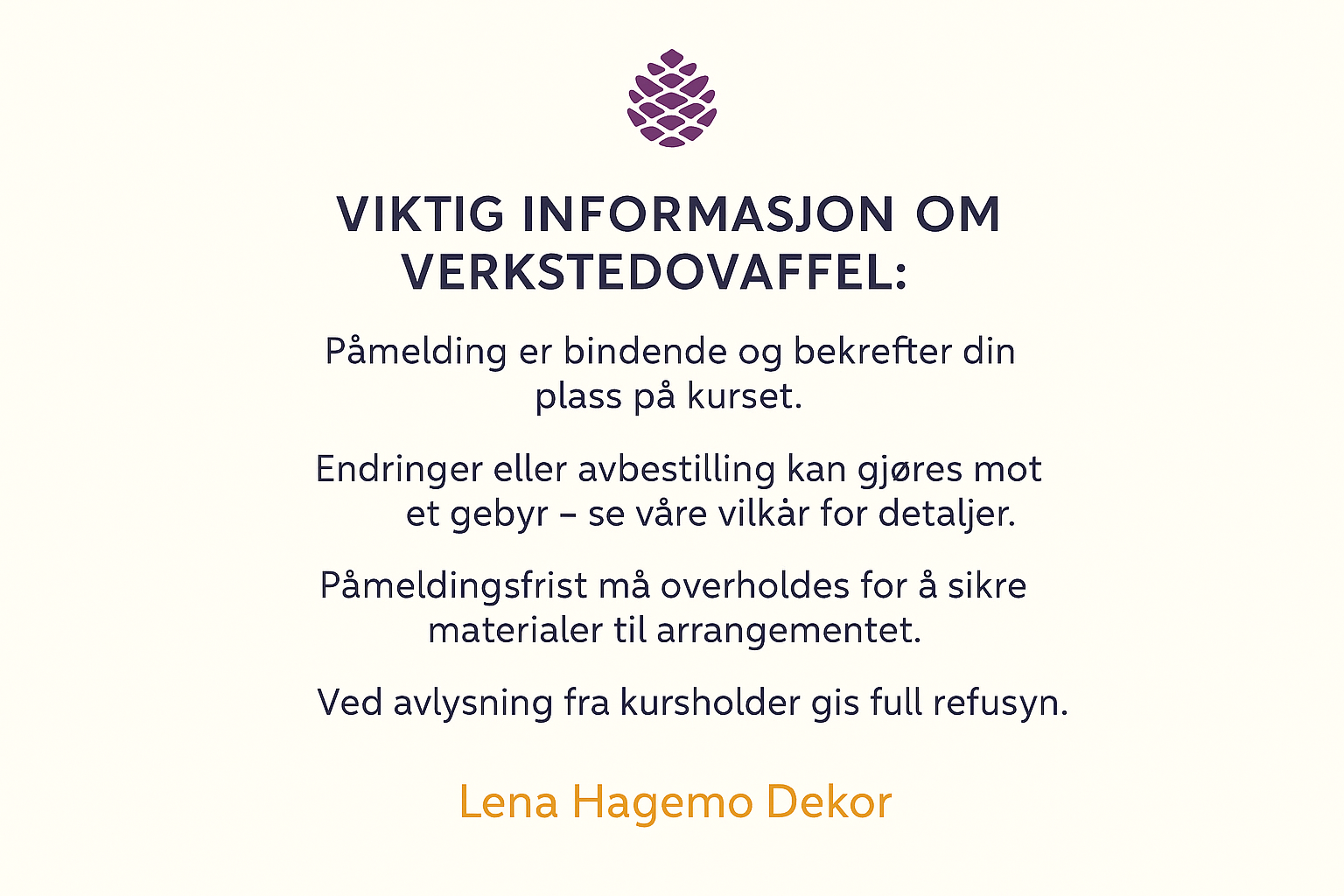 Workshop information card in portrait format with Montserrat font